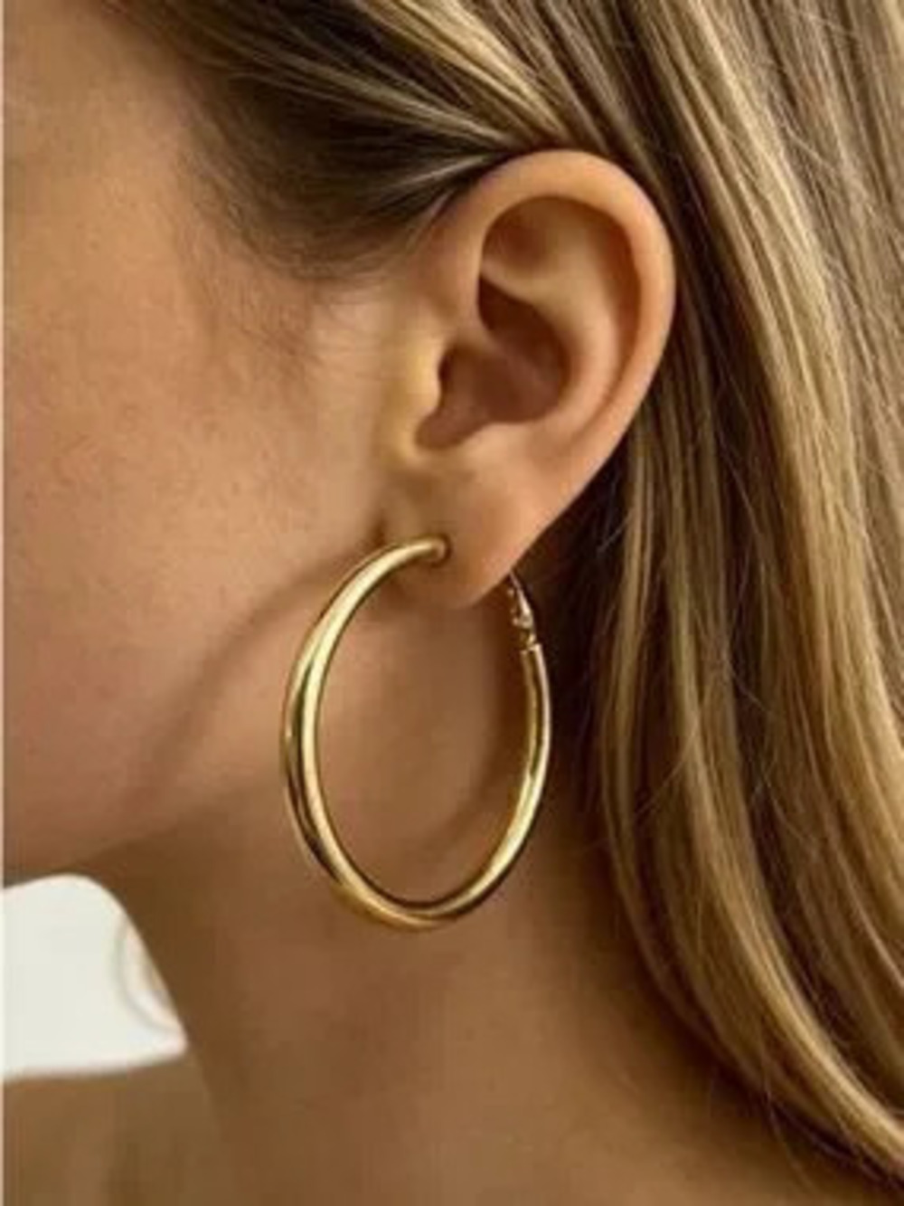 Gold Classic Hoop Earrings (4450)